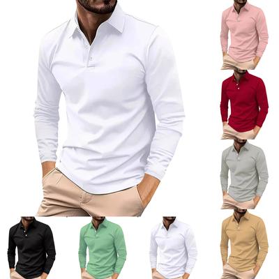 Camisa de golfe masculina casual esportes com decote em v gola canelada manga curta moda casual cor sólida simples primavera verão ajuste regular
