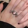 Love Ring Delicate Luxury Ring Butterfly Ring With Adjustable Opening Index Finger Ring Three Piece Set