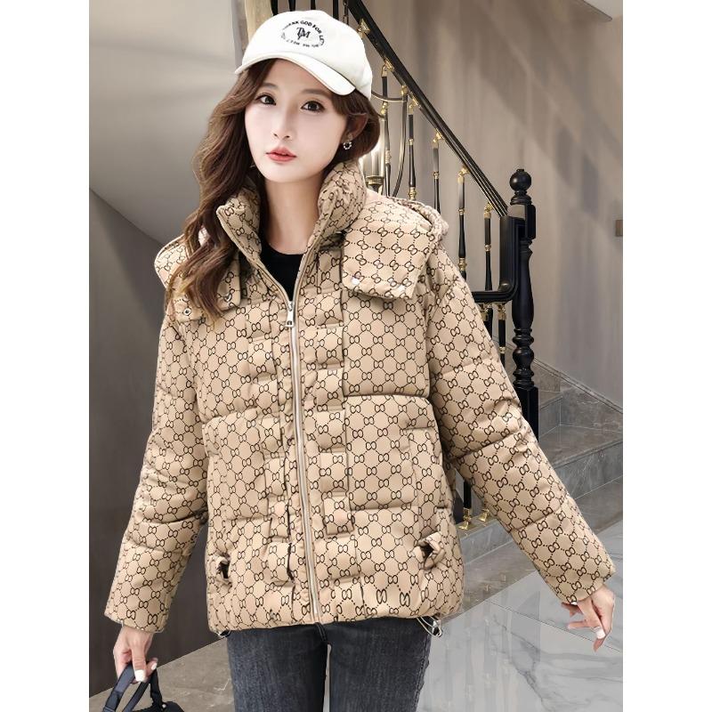 Women's Short Cotton-padded Clothes, New High-end Fashion Loose Cotton-padded Clothes, Warm and Thickened Cotton-padded Jacket.