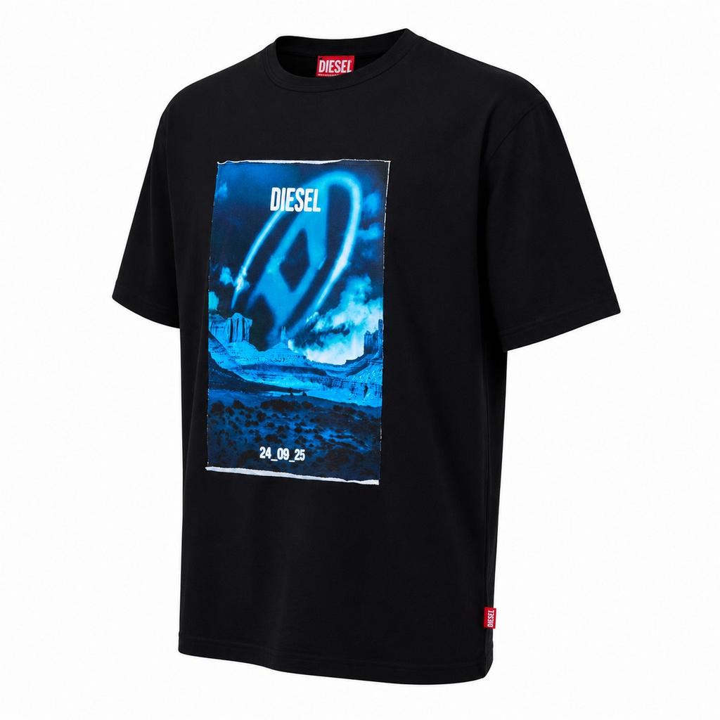Diesel Mens T-Boxt Graphic Print Oversized T-Shirt