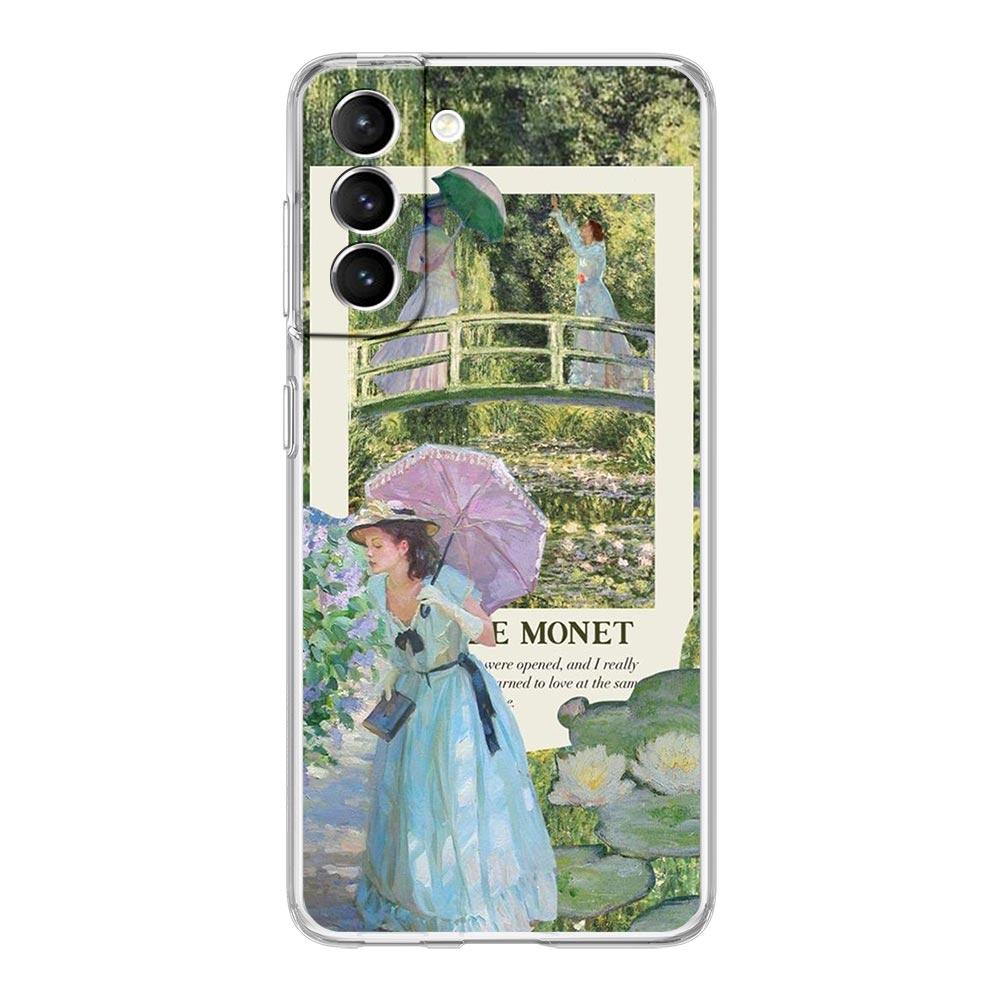 Claude Monet Art Phone Case For Samsung Galaxy S24 S23 S22 S20 Ultra S21 FE 5G S10 S9 Plus S10E S8 Soft Silicone Clear Cover