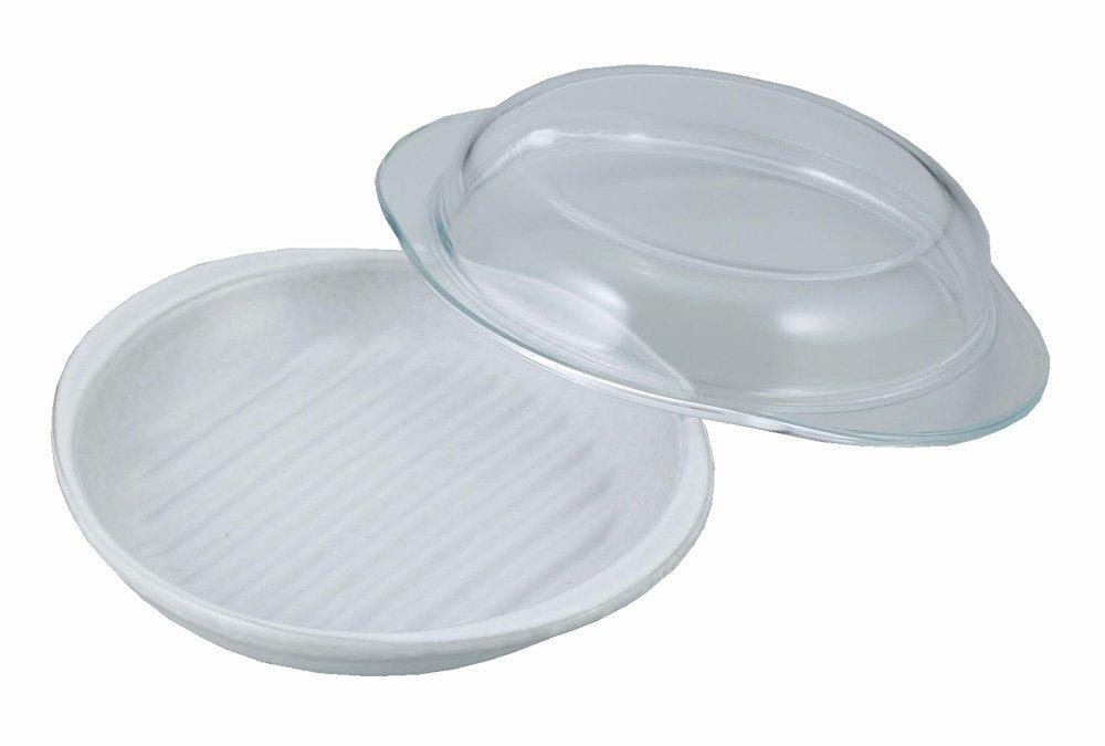 

Microwaveable Plate! Yakirun Plate, Round, with Glass Lid, White, YR-5545