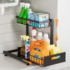 Double-Layer Pull-Out Spice & Storage Rack for Kitchen and Bathroom
