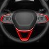 2023 2024 for Chevrolet Trax Steering Wheel Decorative Cover Trim ABS Red Interior Car Accessories 3pcs