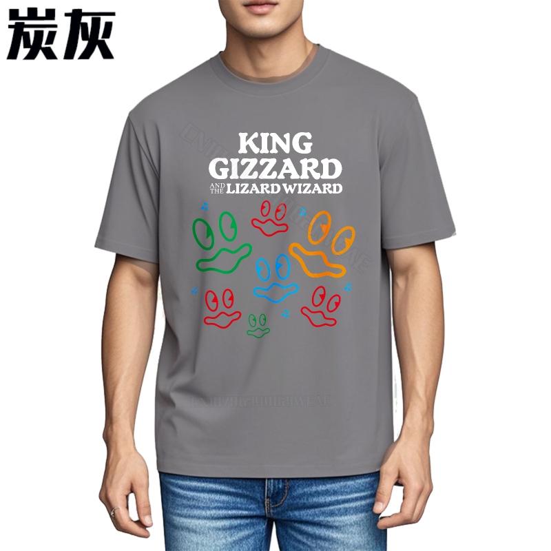 Unisex T-Shirt Reise Unisex T-Shirt King Gizzard And Lizardwizard Drucke Weiches Entspanntes Passform T-Shirt Minimalistisches Übergroßes T-Shirt