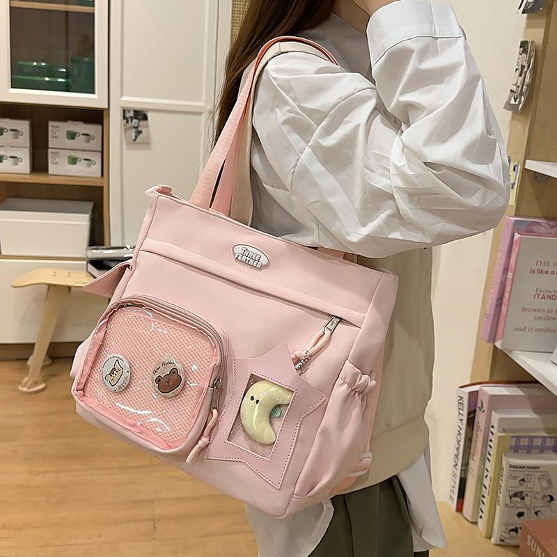 Duża pojemność Damska torba na ramię Studencka torba na zakupy do klasy Torba crossbody