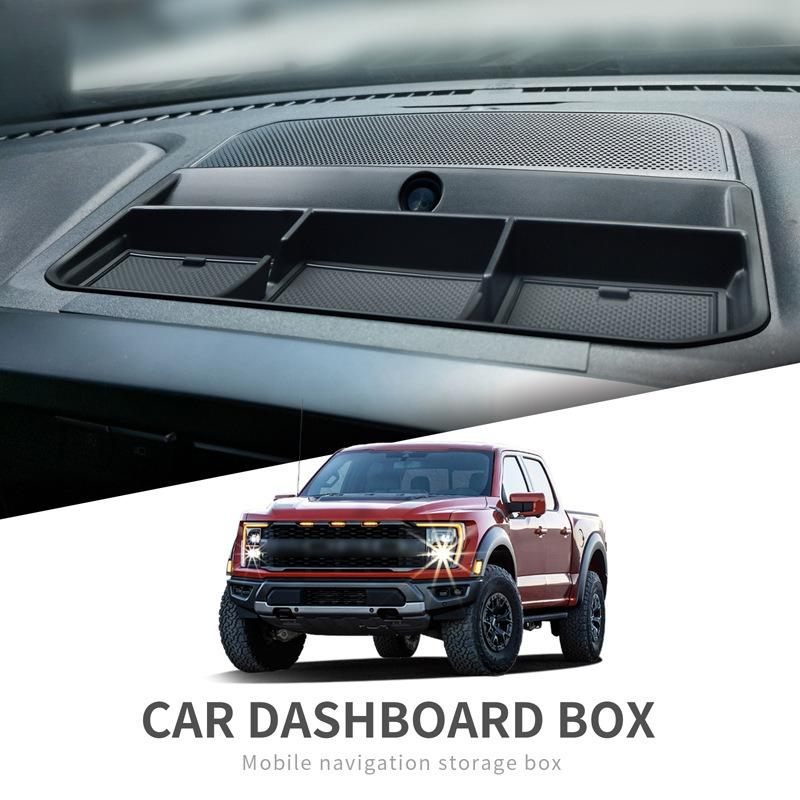 Center Console Organizer Tray For Ford F-150 Raptor - Armrest Storage Box With Non-Slip Mat Abs Drop-In Interior Accesso