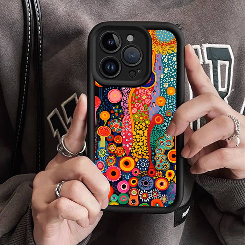 Japanese Y-Yayoi K-Kusama Art TPU Phone Cover For Iphone 17 16 15 14 13 12 11 Pro Max Plus Case Cover