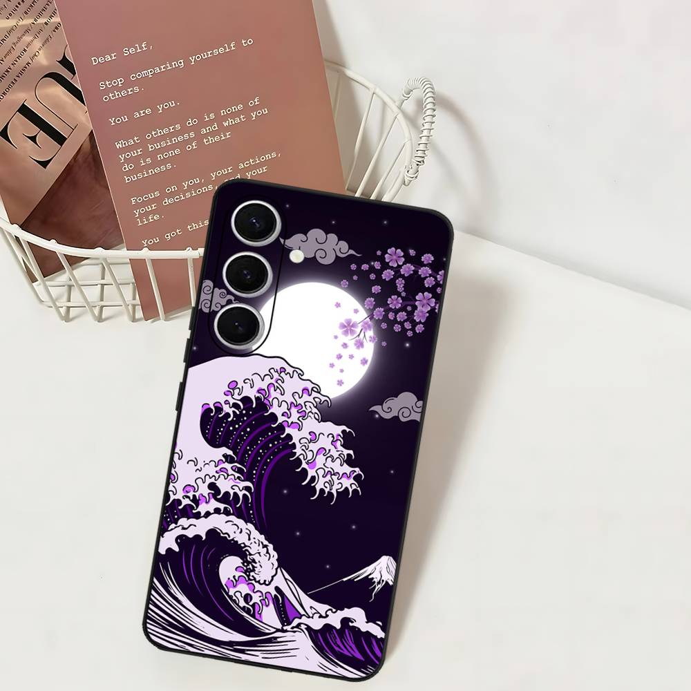 The Great Wave Off Kanagawa Art Phone Case For Samsung S 24 Fe 25 Ultra Plus 20 Lite 21 30 22 23 24 22 Ultra 5G Fundas
