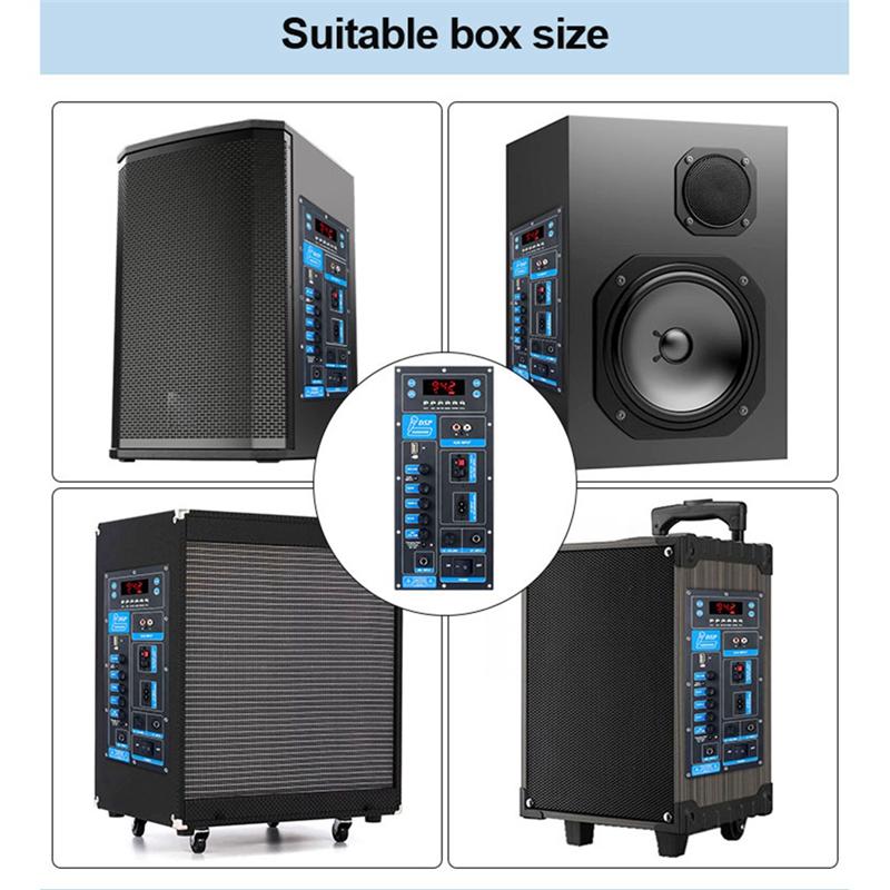 B03B-High Power DSP Bluetooth 5.3 Amplifier Board 8-18 Inch Trolley Speaker Outdoor Audio Amp Module Mono 60W Stereo Amp