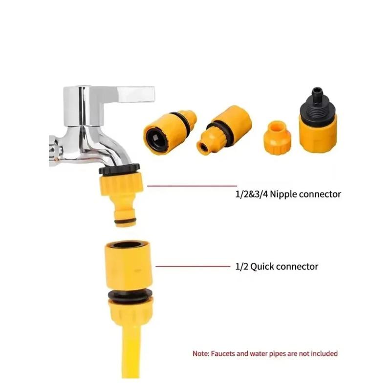 10pcs Hose Faucet Quick Connector 3/4 & Hose Water Tap Threaded Connector Faucet Adapter For Garden Irrigation