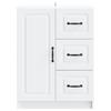 White Sideboard with Drawers 66 x 34.5 x 87 cm Engineered Wood