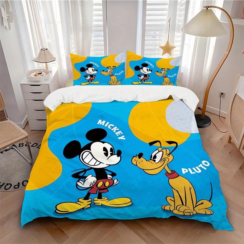 

3pcs set Mickey, Pluto, Friendship Bedding Set with Duvet Cover+Pillowcases, All-Season Polyester, Zipper Closure73 135x200cm