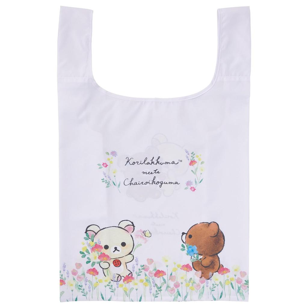 Marushin Eco Rilakkuma and Seek in a Flower Cute Made with Recycled 6505001600 Bag, "Hide Field" Merchandise, Polyester,