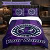 Melbourne Storm Customized Name Text Bedding Set, 1 Duvet Cover & 2 Pillowcases Personalized Bedroom Gift