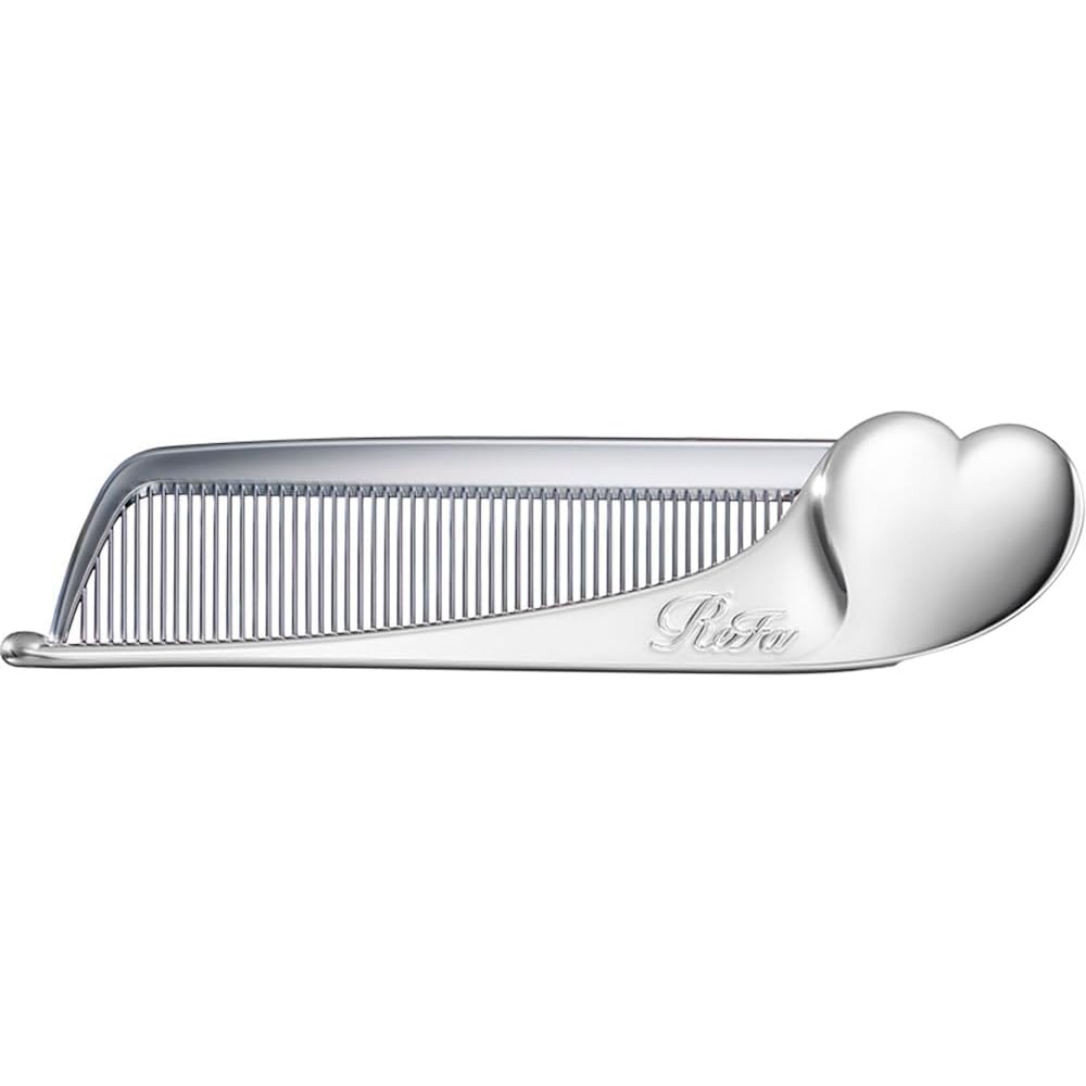 ReFa HEART COMB Aira Silver Hair Styling Tool with Ergonomic Design and Lightweight Build