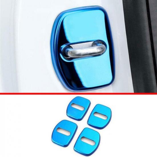 Titanium Blue Door Buckle Protection Cover Trim 4pcs For Cadillac XT5 2017-