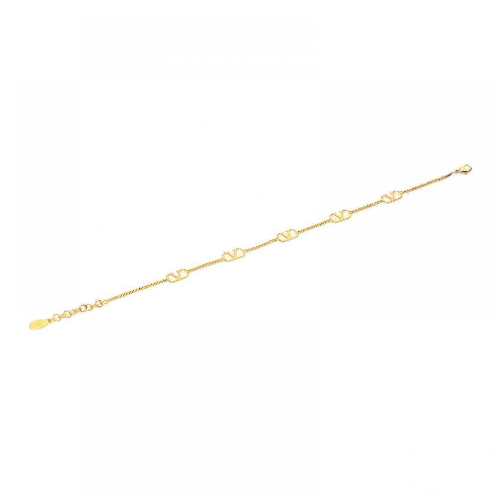 Valentino 4w2J0u87 Met Cs4  J0u87 Met Cs4  GaraVani V Logo Bracelet