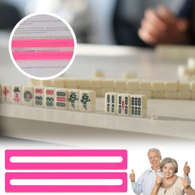 Mahjong Line Finder Translucent Ruler for Mahjong Cards Bright Mah Jong Rules Reader And Strategy Guide for Enthusiasts Beginners