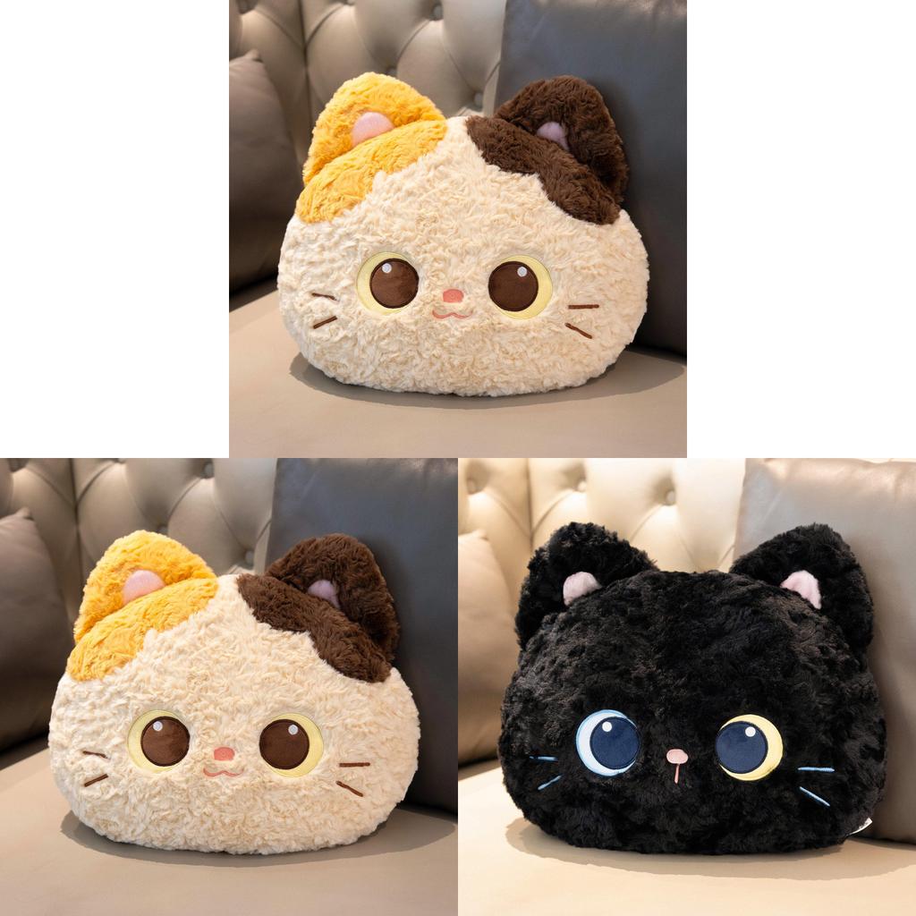 Cat Plush Pillow Black Cat Stuffed Toy For Girls And Boys Bedroom Decor