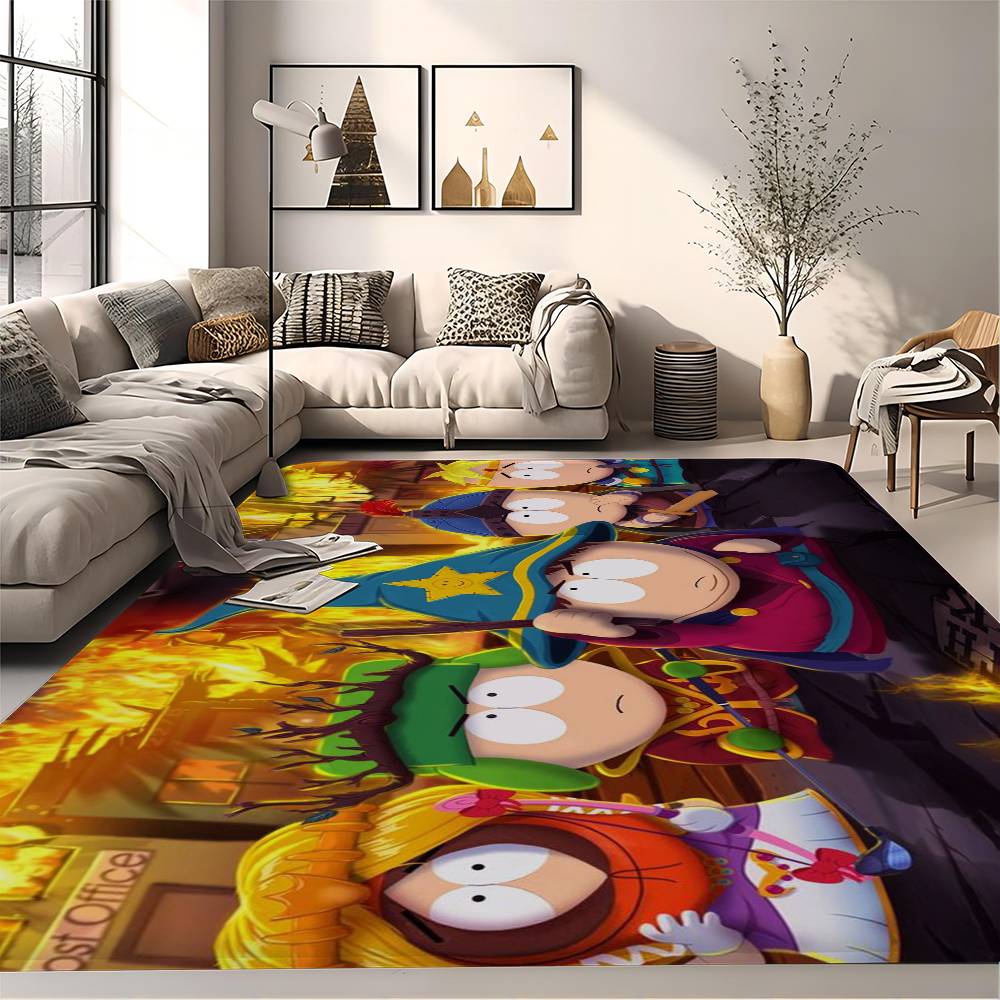 Cartoon S-South Cute P-Park Room Mats Retro Multiple Choice Living Room Kitchen Rug Non-Slip Welcome Rug