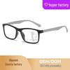 Women's Fashion Ultra-Light Progressive Multifocal Reading Glasses - Square Frame, Anti-Blue Light, Near & Far Vision.