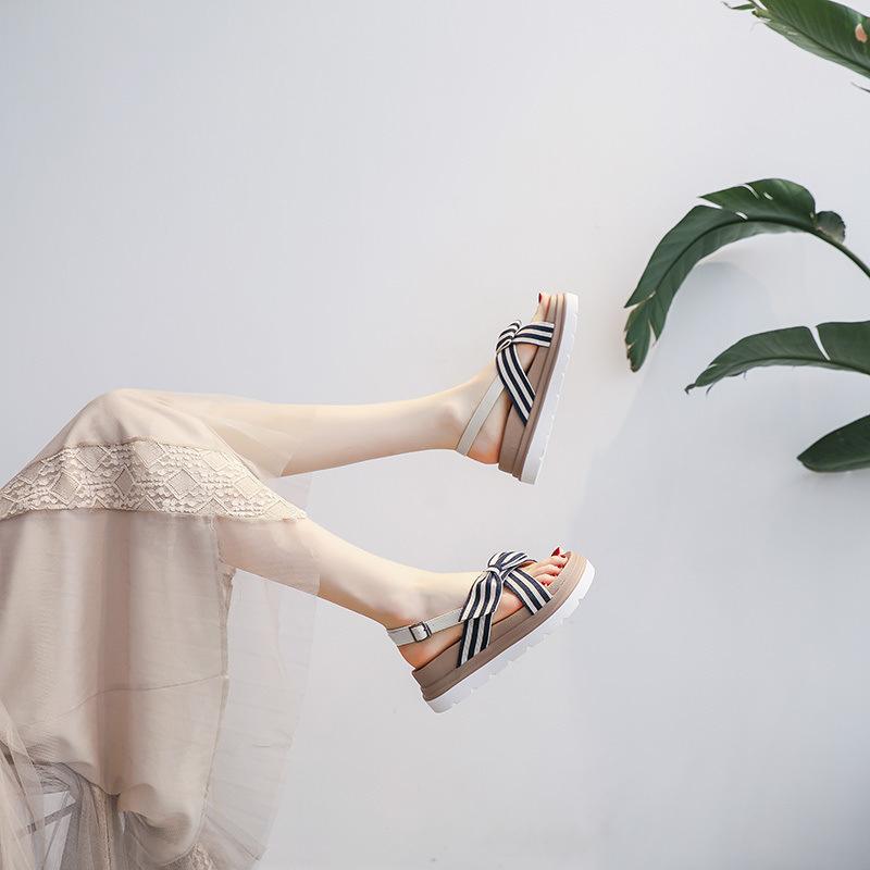 2021-2 platform Roman sandals women's summer 2025 new Internet celebrity fashion muffin women's shoes