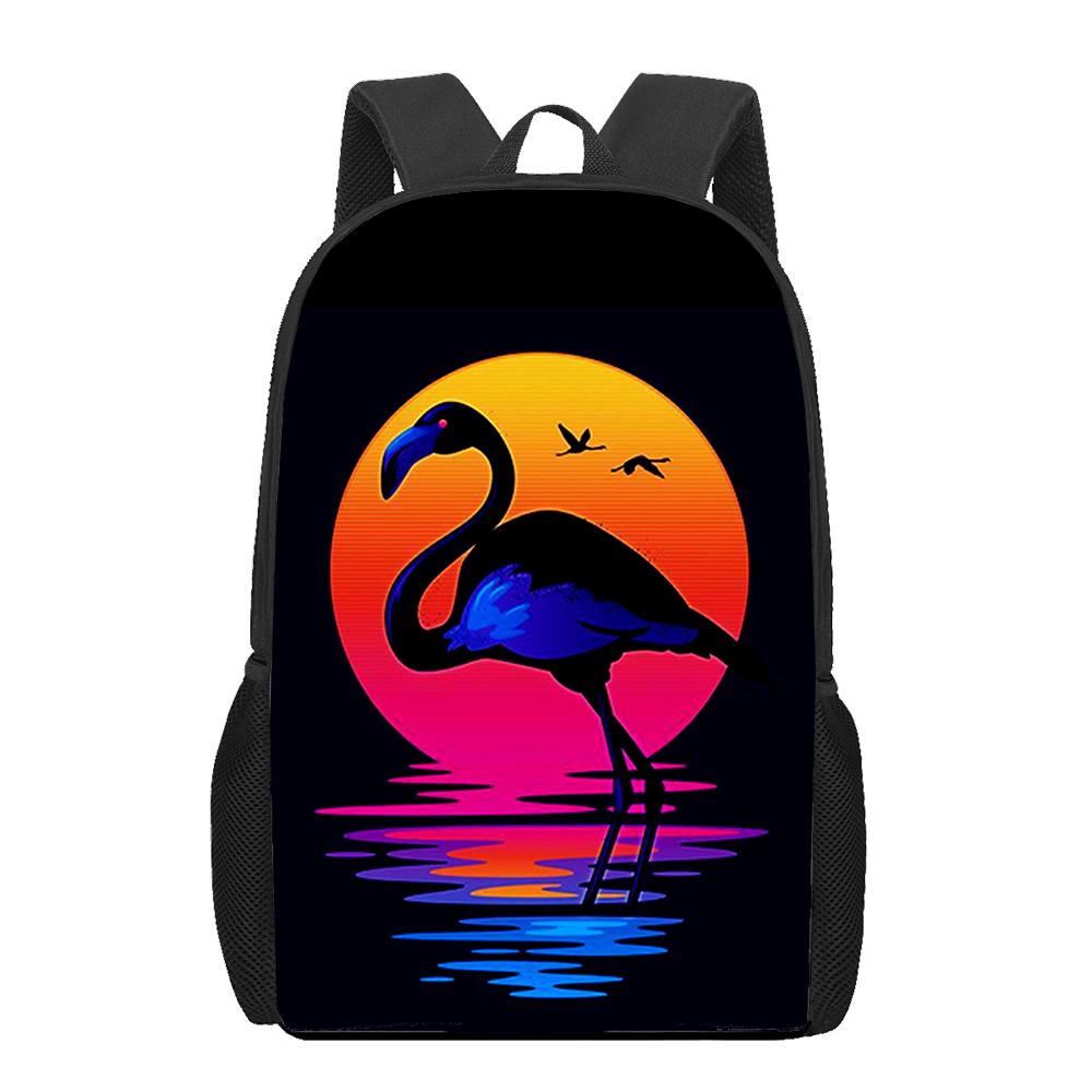 Klassiek rood mooie Flamingo vogel Notitieboek Rugzakken leerling Schooltassen 3D Print Oxford Waterdicht Jongens/Meisjes Laptop Rugzakken