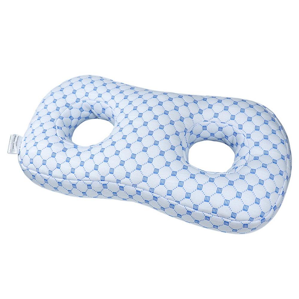Two Ear Holes Ear Piercing Pillow Ergonomic Breathable Pillow with Ear Hole Comfortable Cotton Filling Earring Pillow