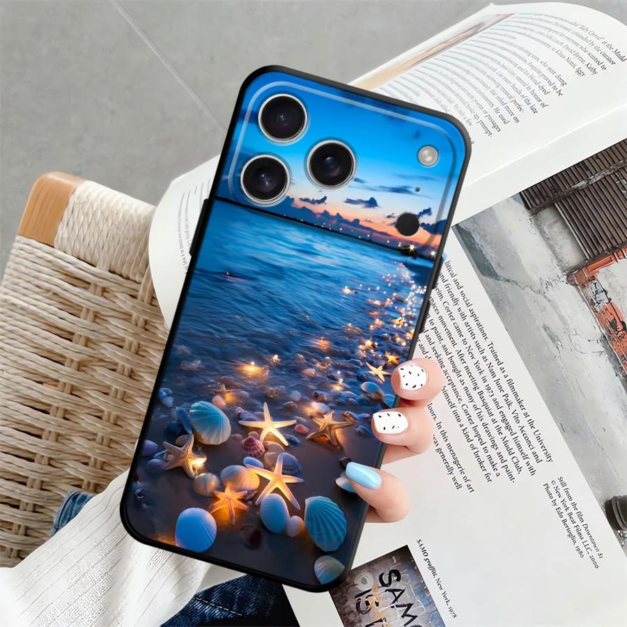 Phone Case for Apple iPhone 13 17 Pro Max 12 14 11 Air 16 15 Pro 7 8 XR XS MAX Funda Phone Cover Ocean Scenery Pattern