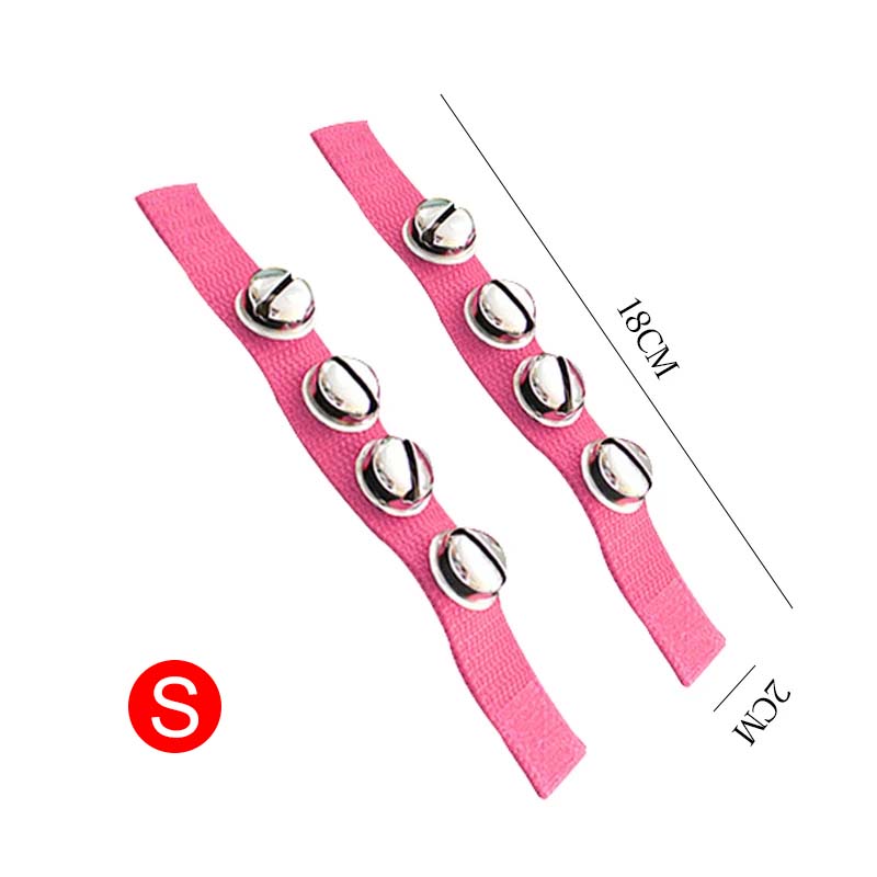 

1pair Pink Ribbon Metal Bell Bracelet Dance Stage Performance Accessory for Adult Belly Fashion Clear Melodious Portable TMZ рожевий