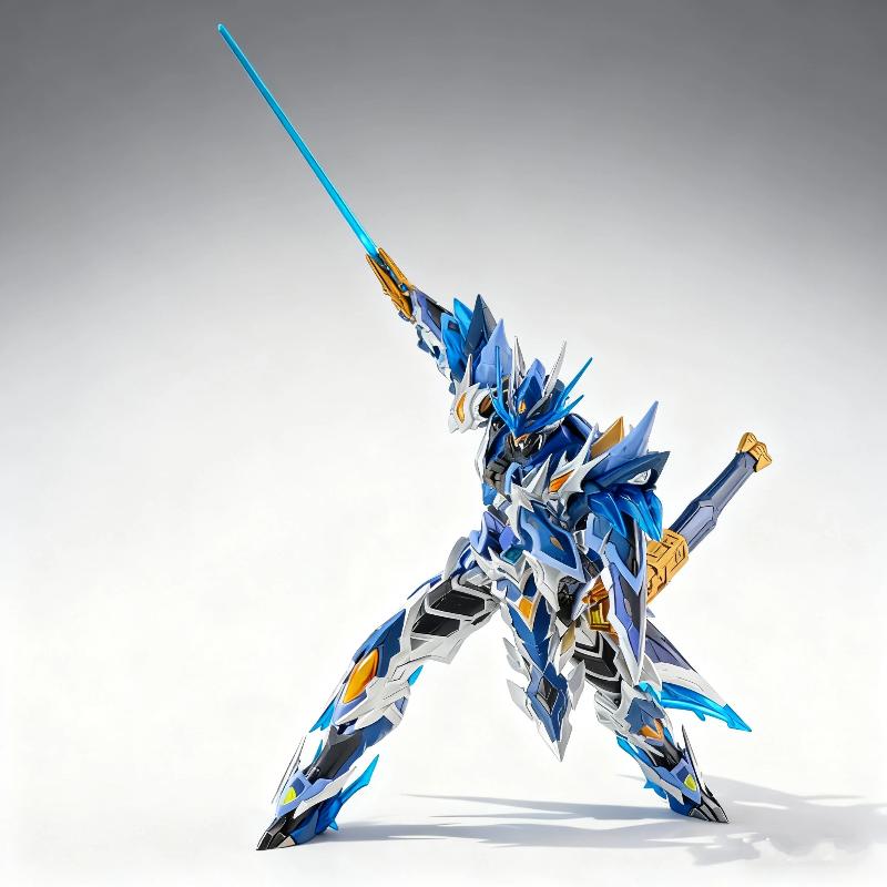 Motor Nuclear Zhao Yun Assembly Model Kit Action Figure With Yulan White Dragon Horse Alloy Skeleton Desktop Decoration Boy Gift