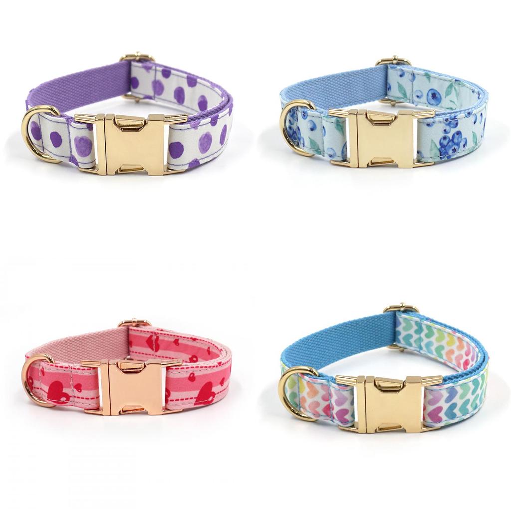 Stylish Pet Collar With Print Design And Secure Buckle For Daily Wear And Holiday Gift
