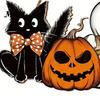 Festive Porch Hanging Plaques Halloween Wooden Welcome Door Sign, Vintage Black Cat Jack-o-lantern Ghost Holiday Atmosphere Room Decor Decoration,