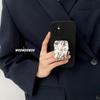 Black Back Cover Phone Case With Stand Shockproof For Iphone 15 Pro 16 Pro 17 Pro