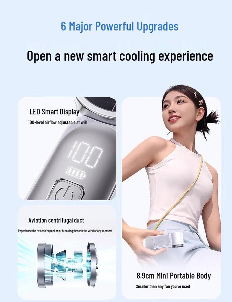 X688 High-Speed Portable Handheld Fan - USB Rechargeable, Long Battery Life, Turbo Power, Ideal for Outdoor Use