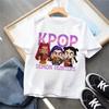 Nouveau T-shirt KPop Chasseurs de Démons Été Enfants Filles Garçons Vêtements pour Enfants T-shirt Décontracté Col Rond Manches Courtes Hauts