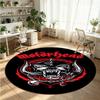 Motorhead Potisknutý Kulatý Křišťálový Sametový Koberec Měkký Protiskluzový Podlahový Koberec Do Ložnice Svatební Dárek