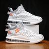 Large size new casual spring and autumn running shoes sports shoes fish scales breathable air cushion fly-woven shoes