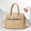 Crossborder Style Pu Large Capacity Shoulder Bag With Double Zipper For Daily Use