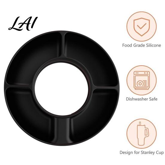 Reading Snack Bowl Silicone Tumbler Reusable Ring for 40 oz Platter with