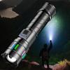 Strong Light Flashlight Telescopic Zoom White Laser With High-Capacity Battery
