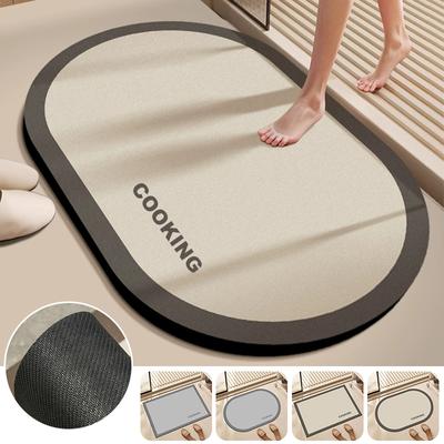 Anti-Slip Kitchen Mat Ins Simple and Sophisticated Diatomite Super Absorbent Rug Kitchen Mats  Entrance Doormat Bath Carpet