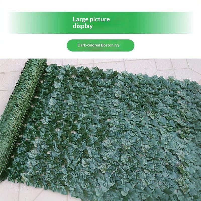 Faux Artificial Leaf Privacy Fence Panel 1M/ Realistic Green Hedge for Patio Balcony Backyard Home Outdoor Decor