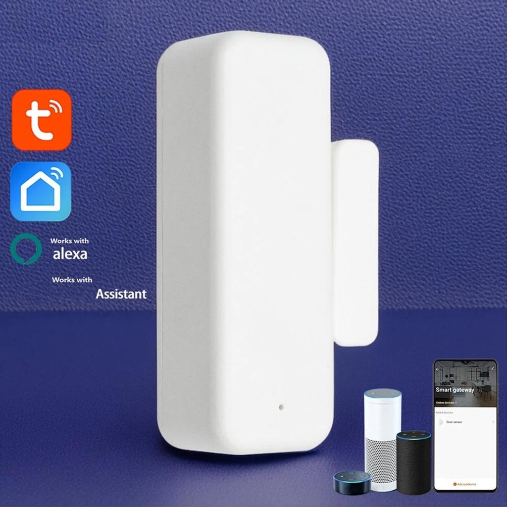 Tuya WiFi Door Sensor Window Sensor Smart Home Wireless Door Detector Door Open / Closed Alarm- System