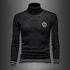 2025 Men's Korean Style Slim Fit High Neck Long Sleeve Sweater