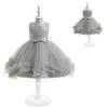 Mädchen Pailletten Tüll Schleife Kleid Kinder Formelles Partykleid Klavieraufführung