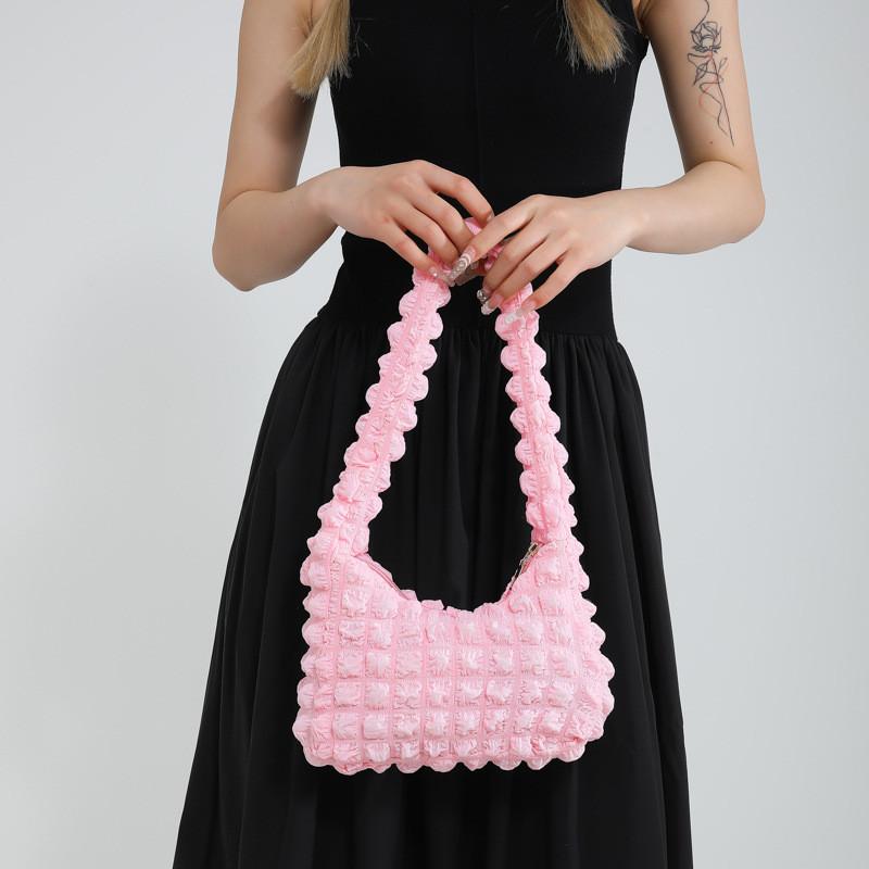 Cute Bubble Single Shoulder Bag For Daily Use With Zipper Closure And Polyester Lining