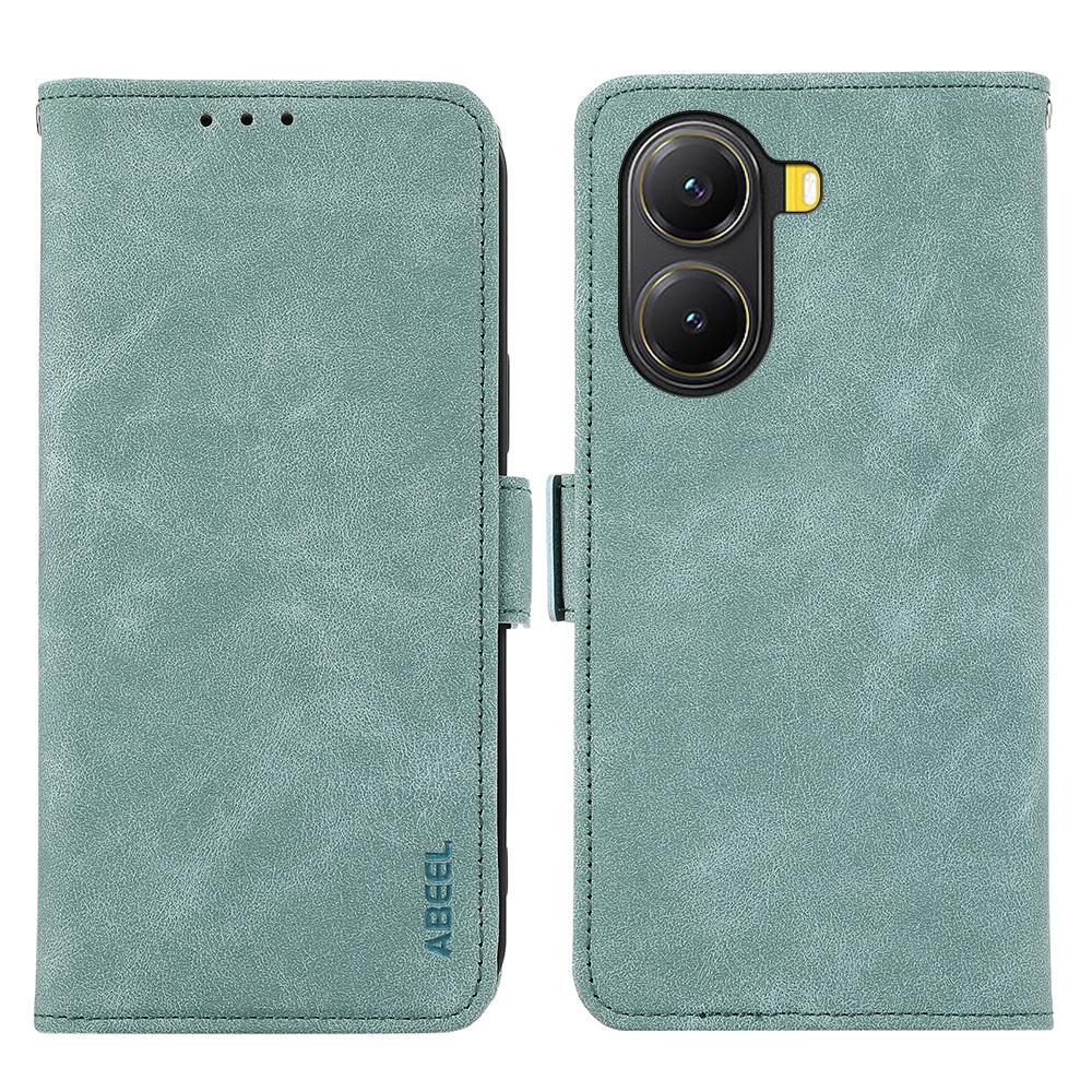 ABEEL For Xiaomi Redmi Turbo 4 5G/Poco X7 Pro 5G Case PU Leather Folio Stand View RFID Blocking Phone Cover
