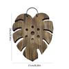 Wooden Hanging Planter Container For Staghorn Ferns With Iron Hook Indoor Wall Mount For Mosses Plant Leaf Shape Design